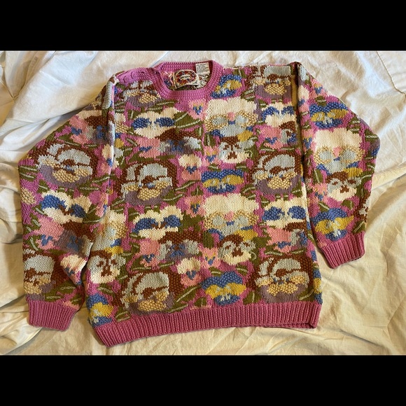 Pastel cotton sweater vintage 80’s - Picture 1 of 5